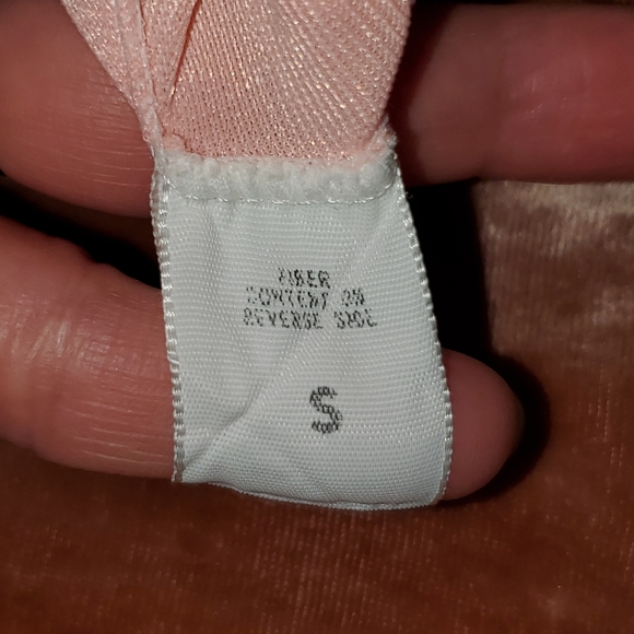 Pink w white lace vintage lingerie sleep romper - Picture 12 of 16